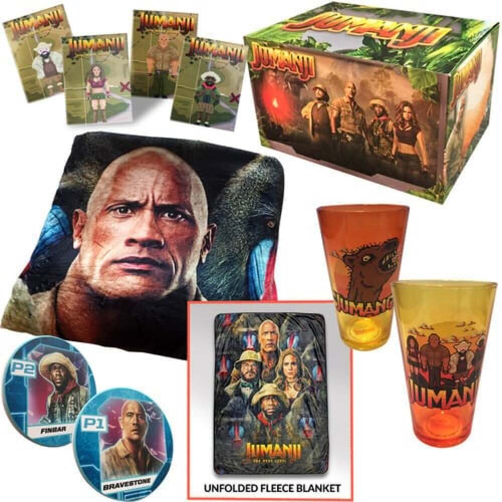NEW Jumanji: The Next Level Gift Box(Fleece Throw/Pint Glasses/Coasters/Magnets)
